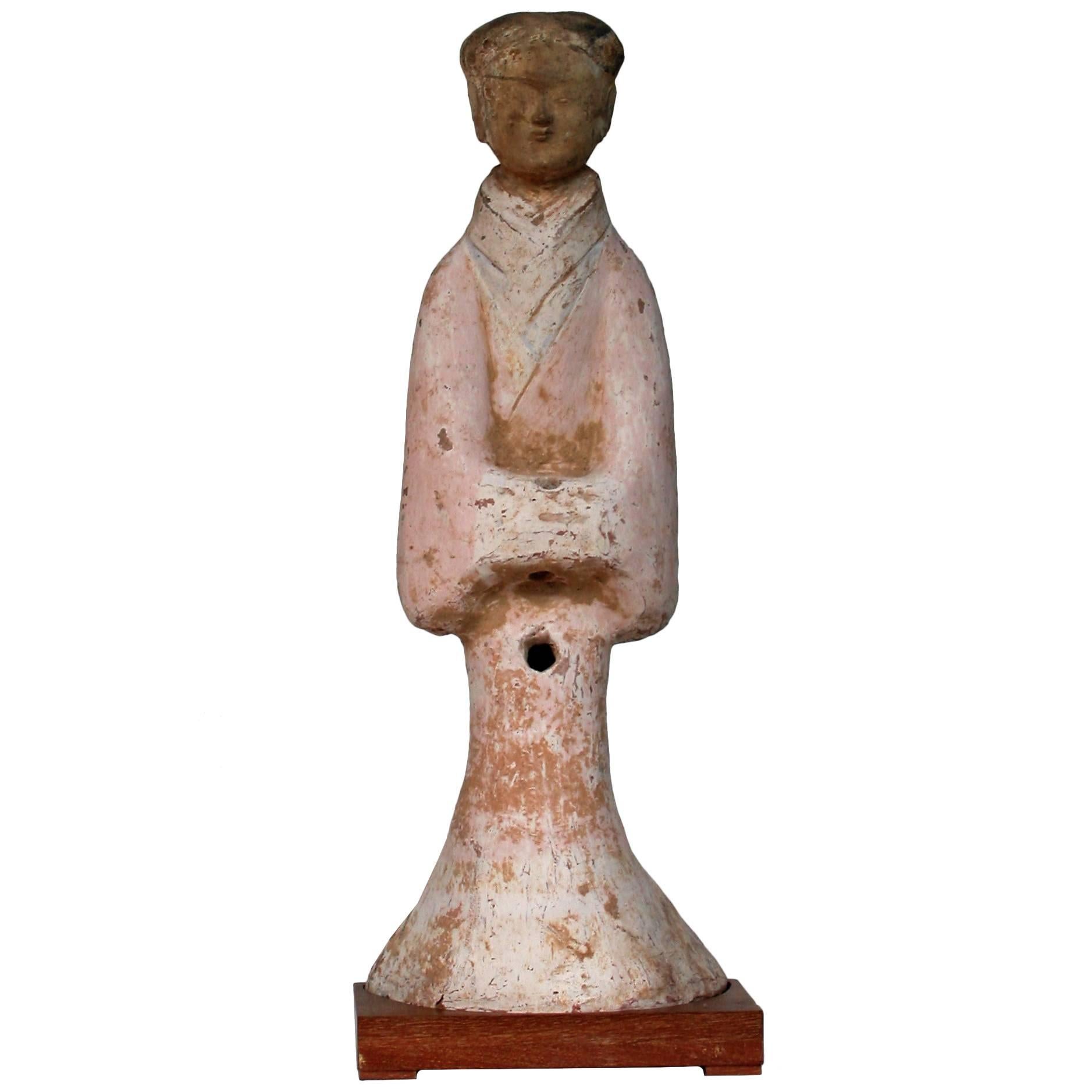 Ancient Chinese Han Dynasty Tomb, Figure of a Lady, 200 BC For Sale