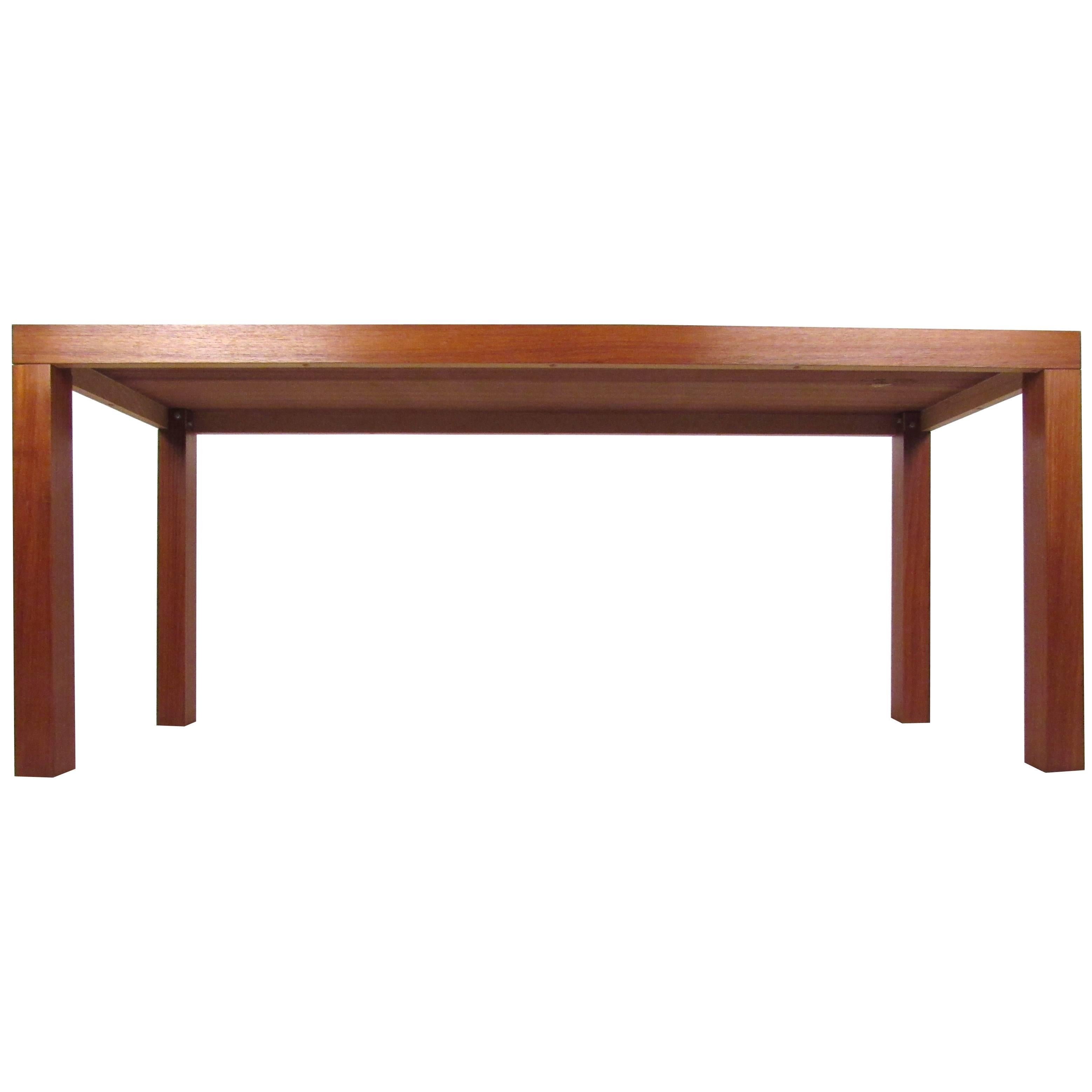 This unique hall table features a rich natural finish and makes a lovely vintage addition to any foyer or entryway. Simplistic lines and wide table top make this ideal for display. Please confirm item location (NY or NJ).
         
    