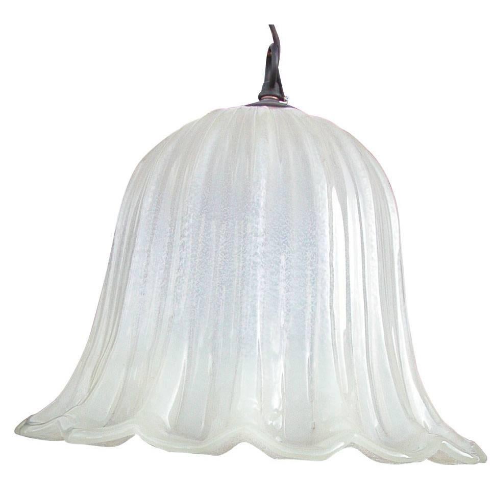 Vintage 1970s Italian Murano Glass Flower Ceiling Lamp
