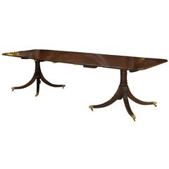 Mahogany Georgian Style Two-Leaf Dining Table