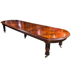 Vintage Victorian D End Dining Conference Table