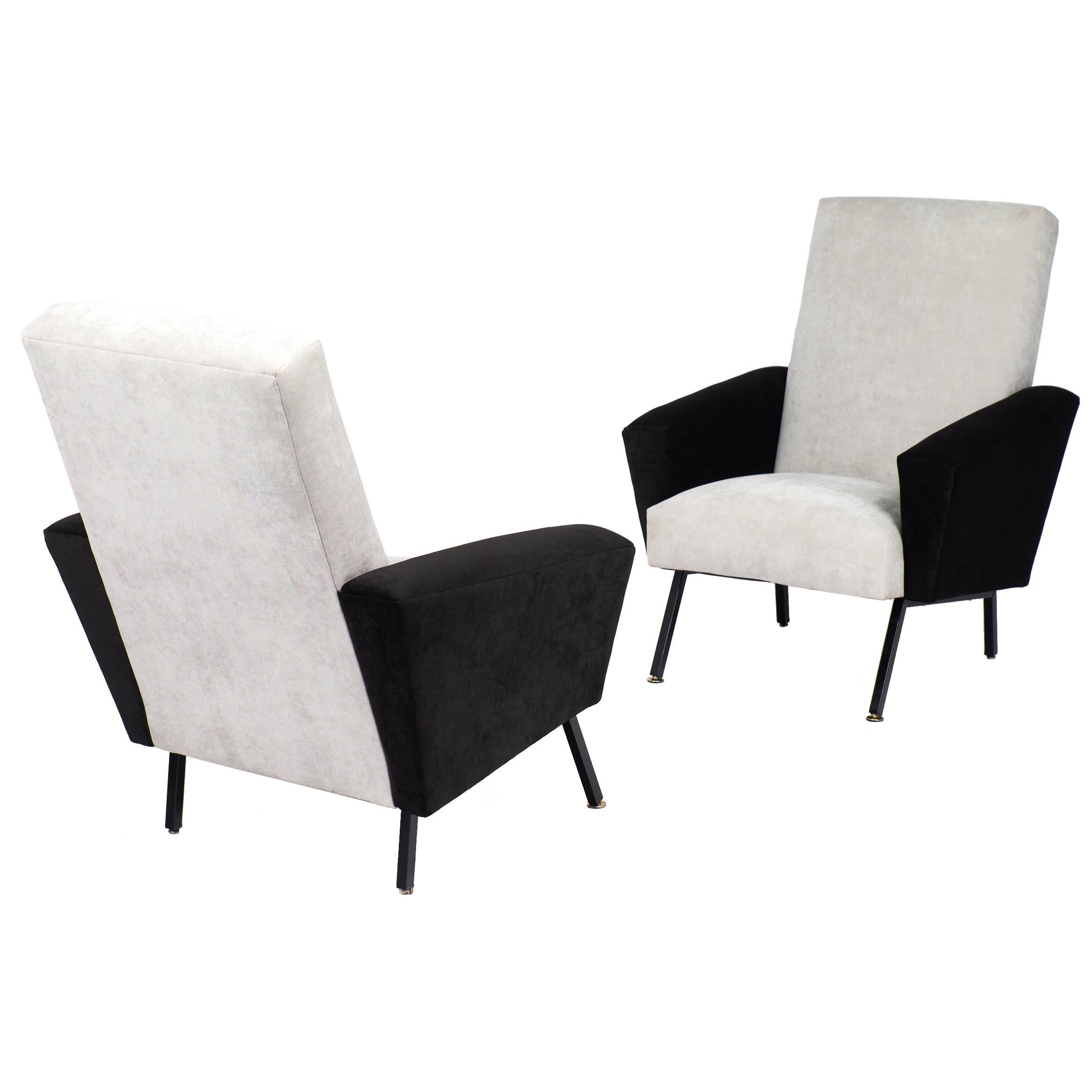 French Modernist Armchairs in the Manner of Pierre Guariche