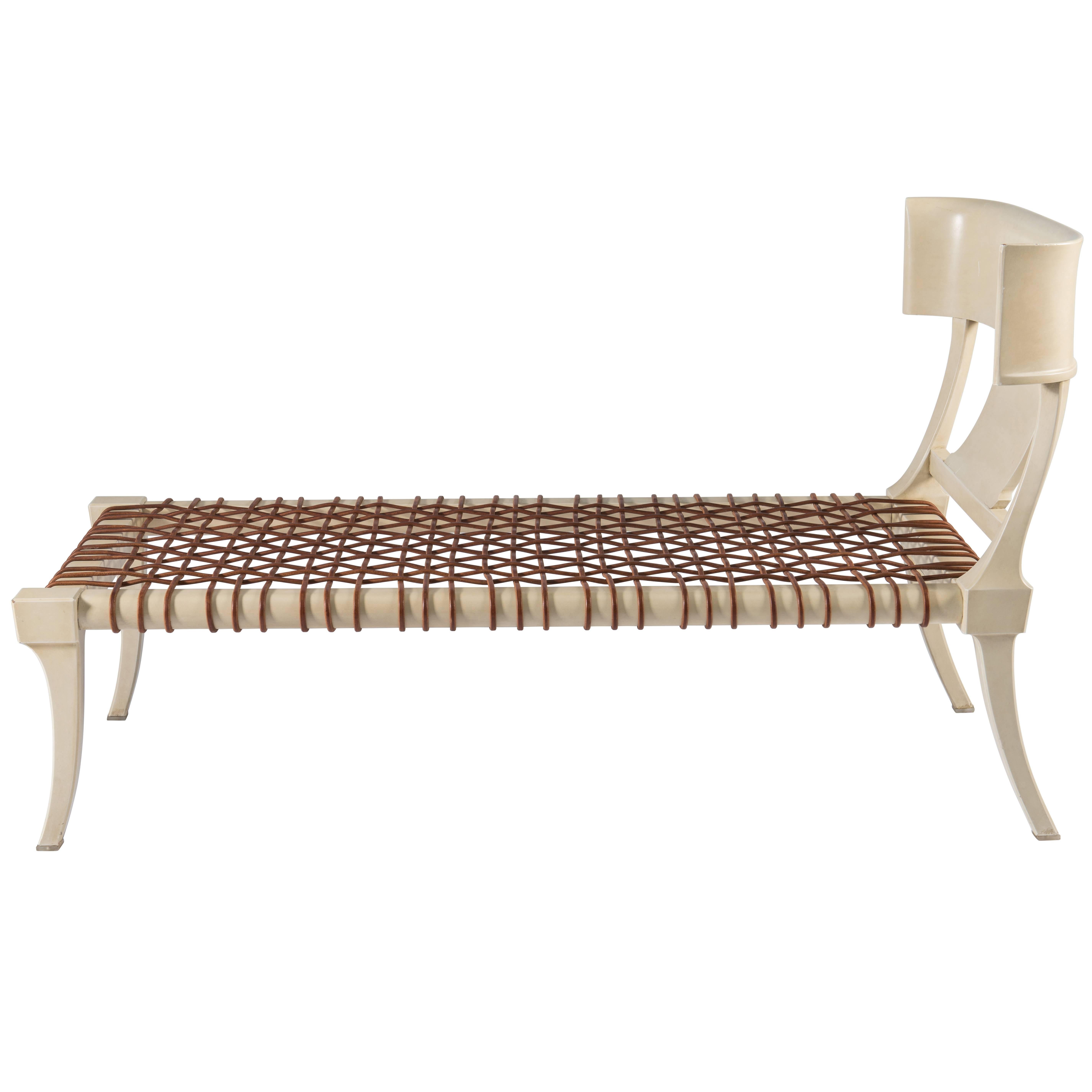 Rare T.H. Robsjohn-Gibbings Chaise Lounge for Saridis of Athens