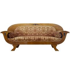 19th Century Biedermeier Birch Sofa