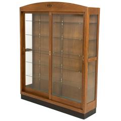 Large Oak Art Deco Amsterdam School Display Cabinet, 1920s