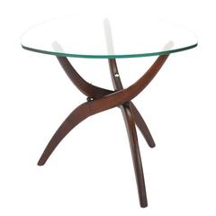 Sculptural Walnut Side Table by Forest Wilson