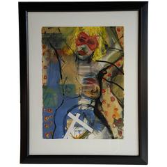 Modernist Mixed-Media Abstract Nude, Dorothy Fitzgarald, NY, circa 2007 12