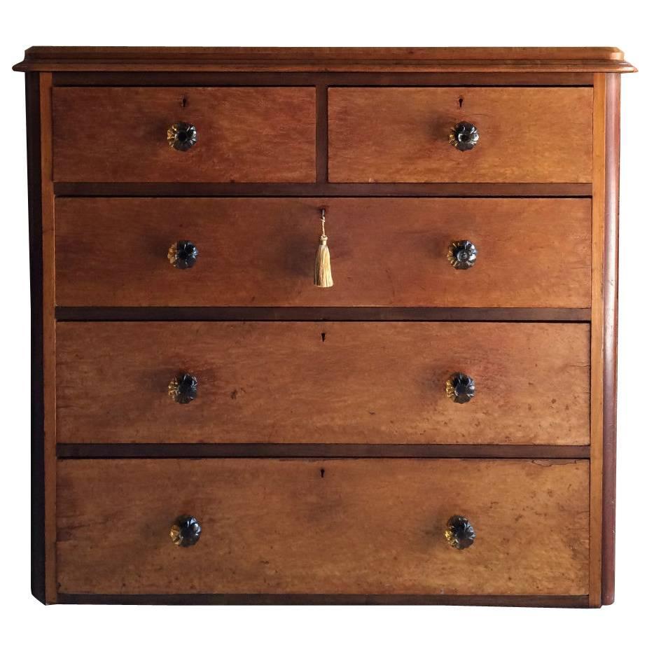 Antique Chest of Drawers Dresser Maple Victorian 19th Century at 1stdibs
