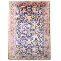 Antique Pure Silk Turkish Rug 6