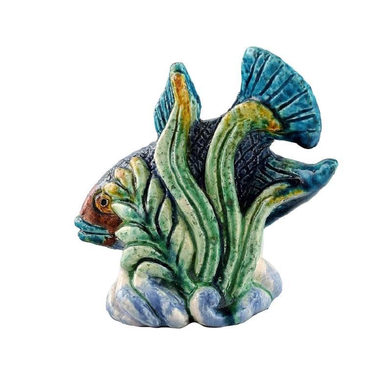 Rörstrand Stoneware Figure "Chamotte" by Gunnar Nylund, Fish For Sale