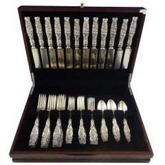 Lily of the Valley by Whiting Sterling Silver Flatware Service Set of 48 Pieces