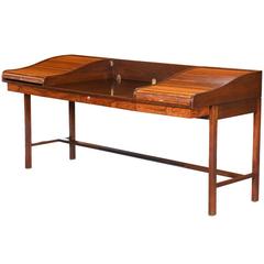 Edward J. Wormley Model #452 Tambour Door Rosewood Desk for Dunbar 7