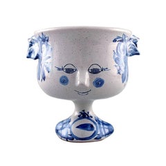 Bjorn Wiinblad Unique Ceramic Vase, The Blue House, 1970