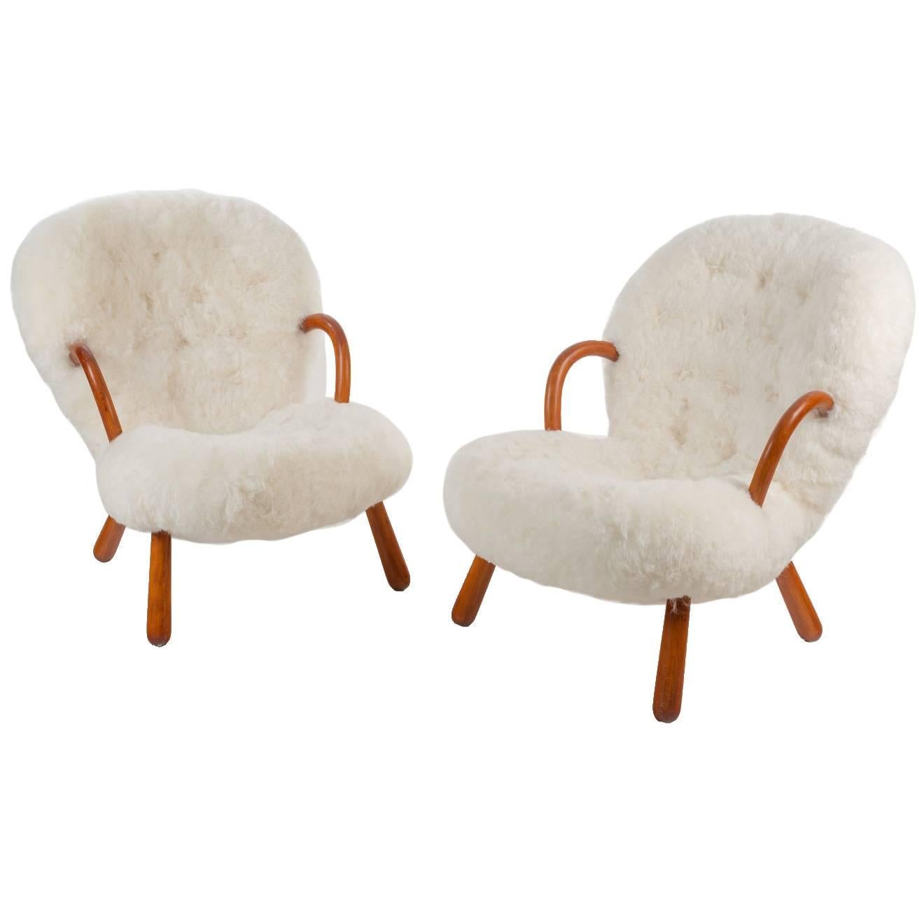 Pair of Armchairs by Philip Arctander For Sale
