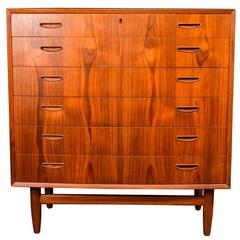 Vintage Danish Teak Bow Front Chest of Drawers