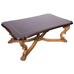 Regency Style Ebonized and Gilt Coffee Table 3