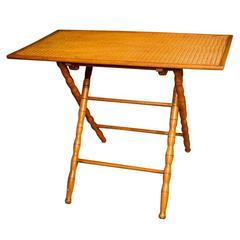 Stunning French Faux Bamboo Folding Table 10