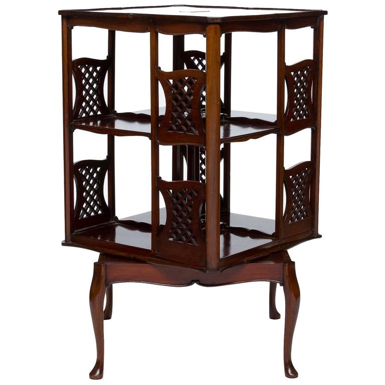 English Mahogany Revolving Bookstand at 1stdibs