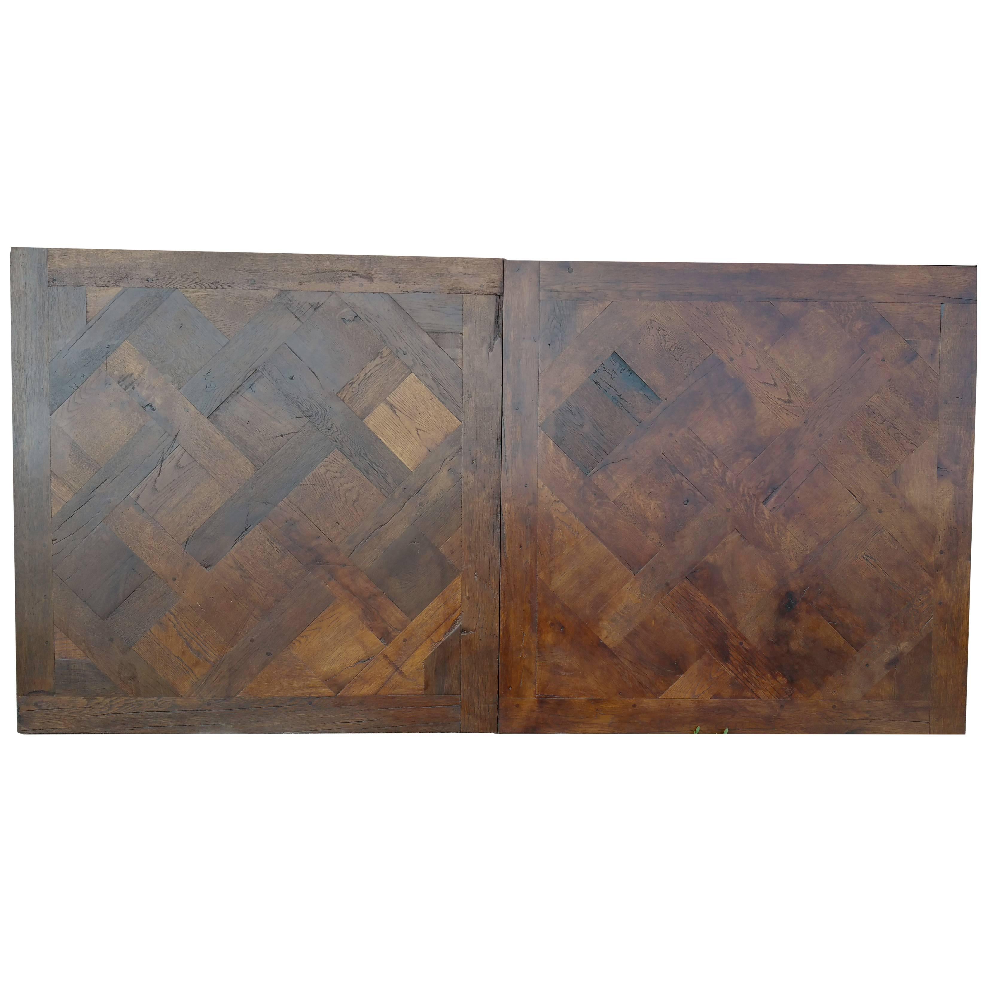 Antique French Oak - Versailles Panels - in Antique Reclaimed Wood 
Antique French Oak Versailles Panels

Traditionally hand-made and assembled “Parquet de Versailles” panels made from very old antique French oak floorboards (18th C), re-milled.