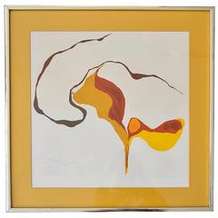 Original Abstract Artwork by Mary Ellen Long, 1972