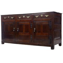 Antique 18th Century English Georgian Oak Dresser Base