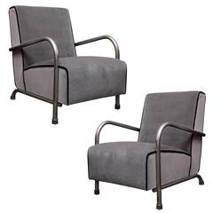 Pair of Machine Age Lounge Chairs