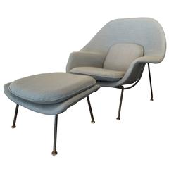 Early Eero Saarinen "Womb" Chair and Ottoman for Knoll