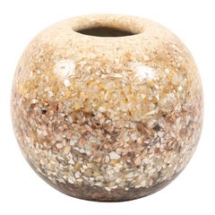 Mother-of-pearl and Sea Shell Encrusted Resin Vase