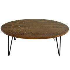 Sky with Diamonds Coffee / Cocktail Table, Inlaid Resin and Steel Hairpin Legs
