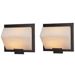 Simple Sloping Block Wall Lamp by Pierre Chareau 3