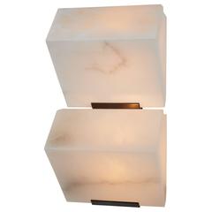 Double Sloping Block Wall Lamp by Pierre Chareau