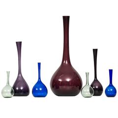 Arthur Percy Glass Vases Produced by Gullaskruf in Sweden
