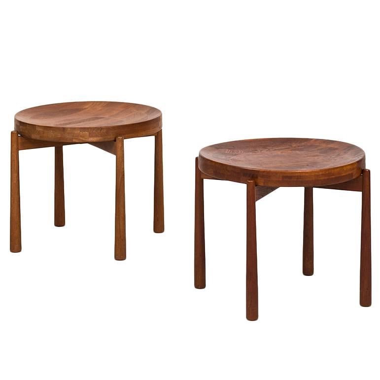 Jens Quistgaard a Pair of Side Tables Produced by Nissen in Denmark