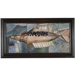 Mid-Century Framed Fish Tile 12