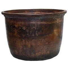 Antique 19th Century Handmade Copper Vessel from Batik Workshop