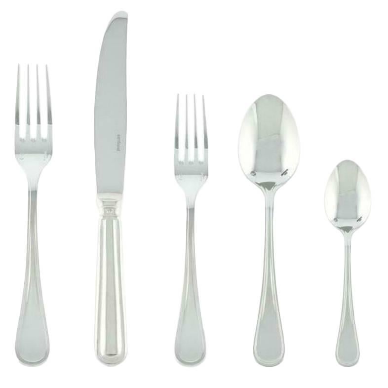 Contour by Sambonet Italy Stainless Steel Flatware Set for 12 Service 60 Pcs New