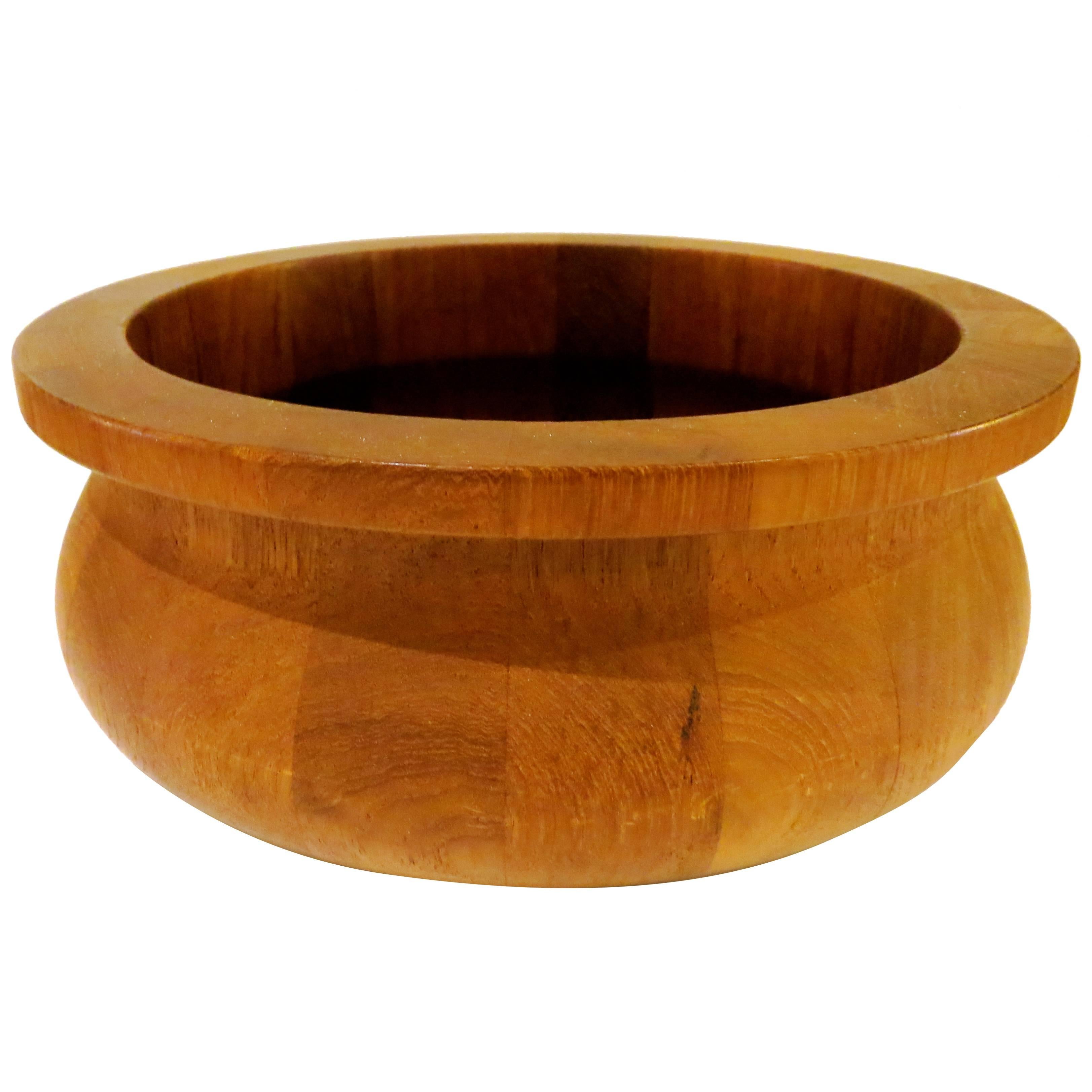 Danish Modern Solid Teak Dansk Early Production Salad Bowl by Quistgaard