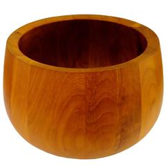 Vintage Danish Modern Solid Teak Dansk Early Production Salad Bowl by Quistgaard