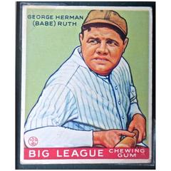 Vintage Babe Ruth "Goudey" #181 Baseball Card, circa 1933