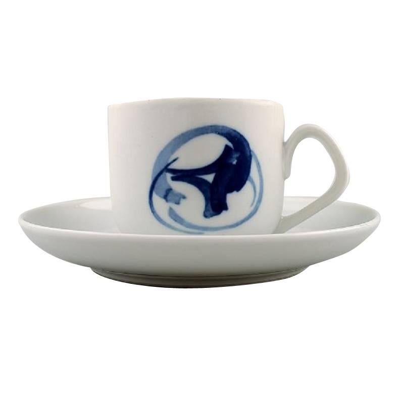 20 ensembles de tasses à café et soucoupes Bing & Grondahl, B&G, Blue Koppel