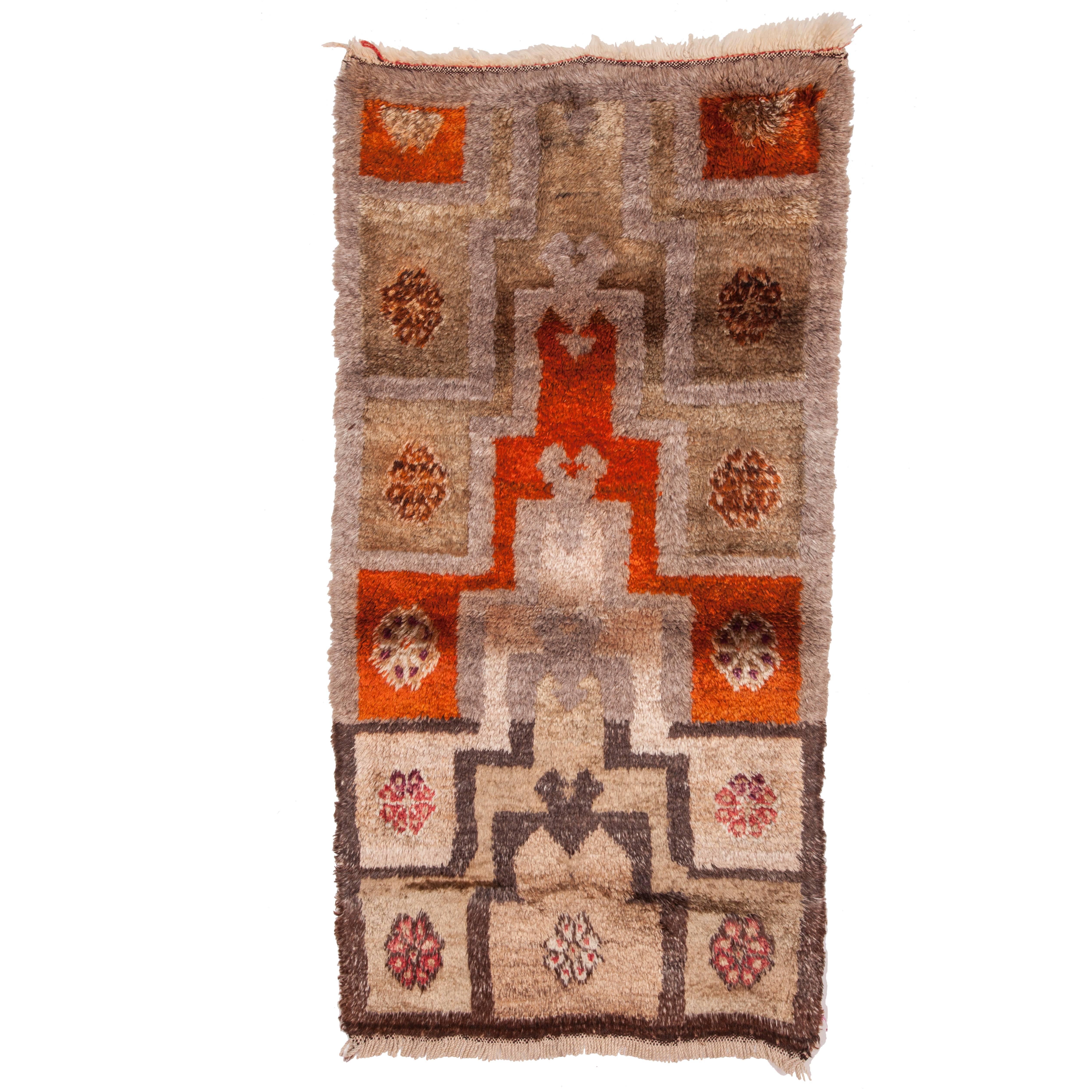 Vintage Central Anatolian, Angora and Wool Mix Tulu Rug