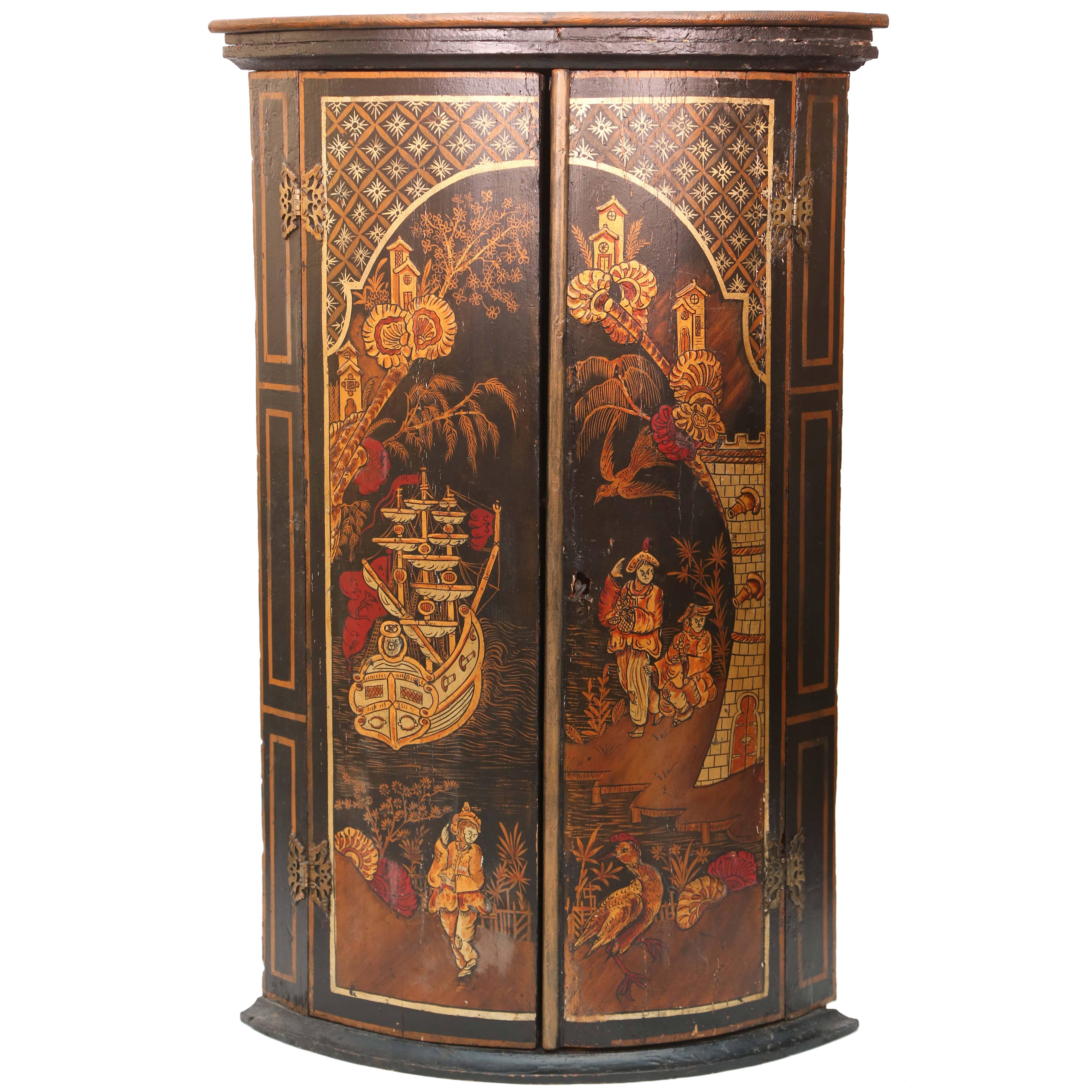 18th Century Chinoiserie Wall Mount Cupboard