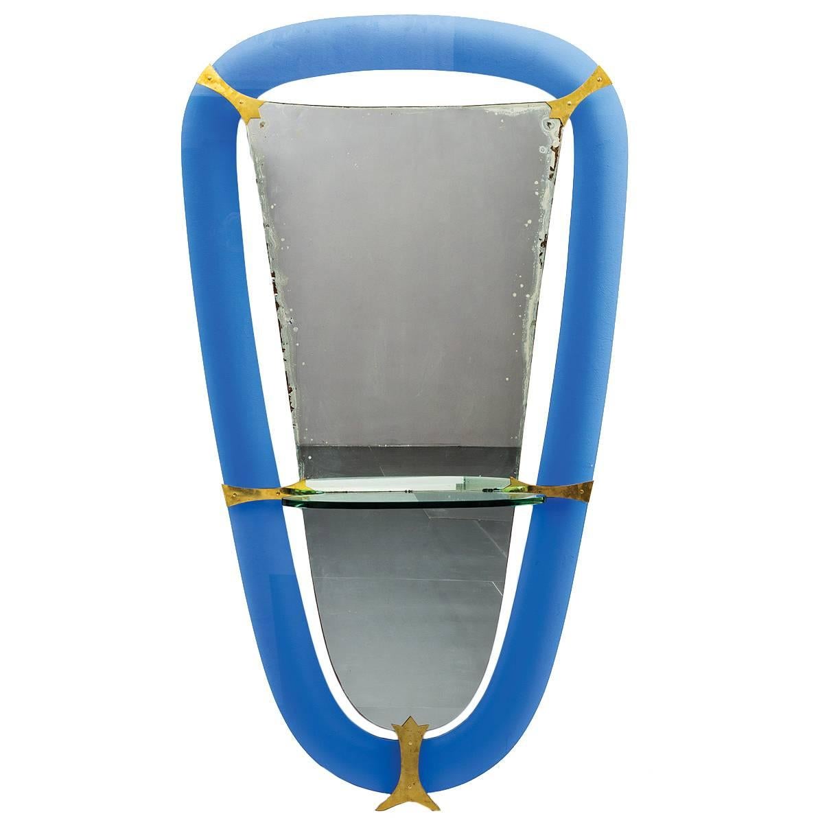 Console Mirror by Cristal Art For Sale