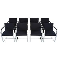 Set of Eight Brueton Flat Bar Chairs 6