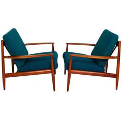 Pair of Danish Modern Teak Armchairs by Grete Jalk for France & Son, 1960s