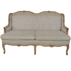 Custom Louis XVI Style Carved Sofa