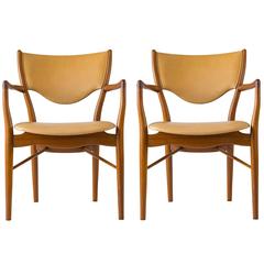 Pair of Finn Juhl BO-46 Armchairs