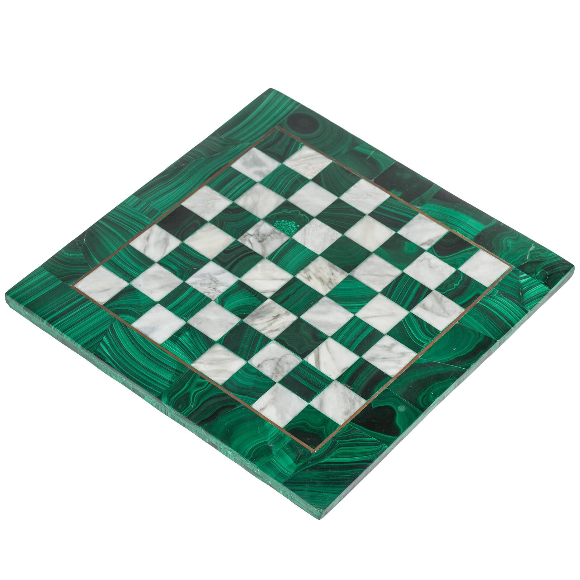 Malachite and Marble Chess Board