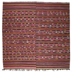 Vintage Pair of Banded Kilims Rug