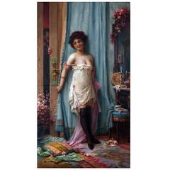 Rendezvous, Painting by Hans Zatzka, Austria, circa 1880 3